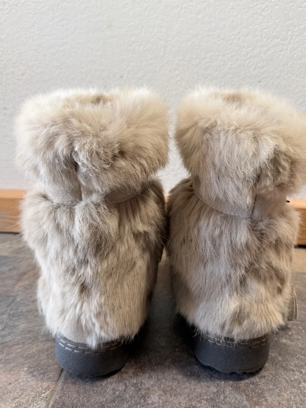 Bearpaw Sonjo II Boots Suede Real Rabbit Fur Sheepskin Wool Lined Women 8 - Picture 5 of 8